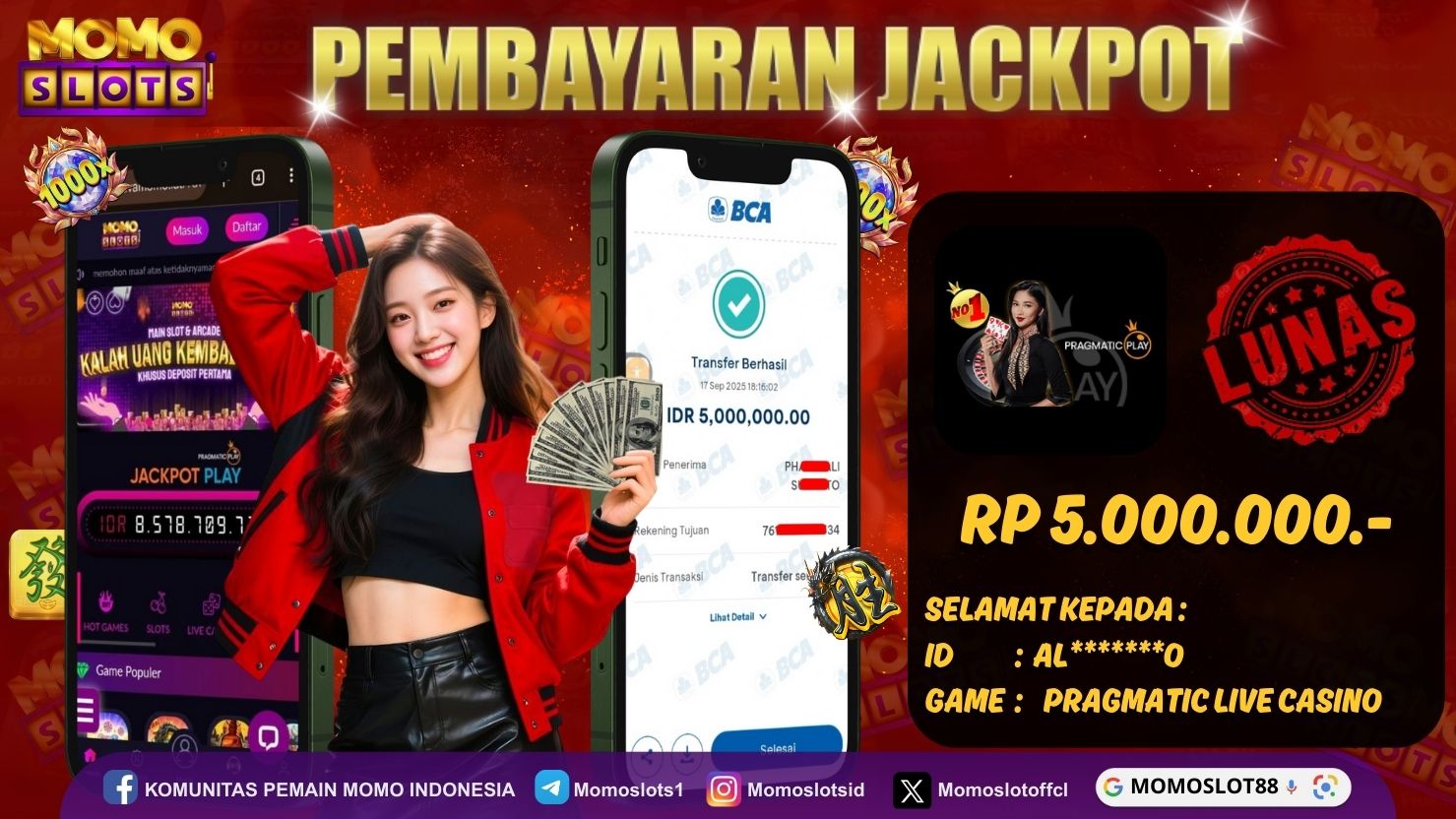 MOMOSLOTS JACKPOT PRAGMATIC LIVE CASINO BACCARAT